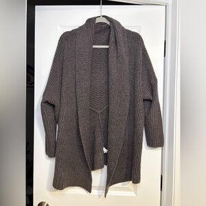 Aerie Gray Open Front Oversized Knit Cardigan Sweater Women’s M